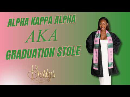 Alpha Kappa Alpha AKA Greek Letters Kente Cloth Graduation Stole