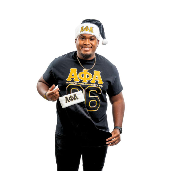 Alpha Phi Alpha ΑΦΑ Christmas StockingBlack-Betty's Promos Plus Greek Paraphernalia