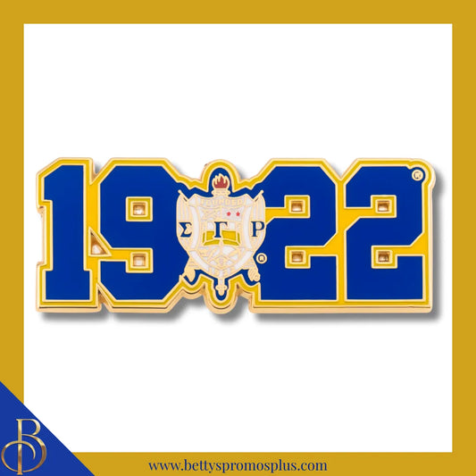 Sigma Gamma Rho 1922 ΣΓΡ Shield Lapel Pin-Gold-Sigma Gamma Rho Paraphernalia-Sigma Gamma Rho Lapel Pin-Betty's Promos Plus