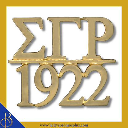 Sigma Gamma Rho ΣΓΡ 1922 Greek Sorority Lapel Pin-Gold-Sigma Gamma Rho Paraphernalia-Sigma Gamma Rho Lapel Pin-Betty's Promos Plus