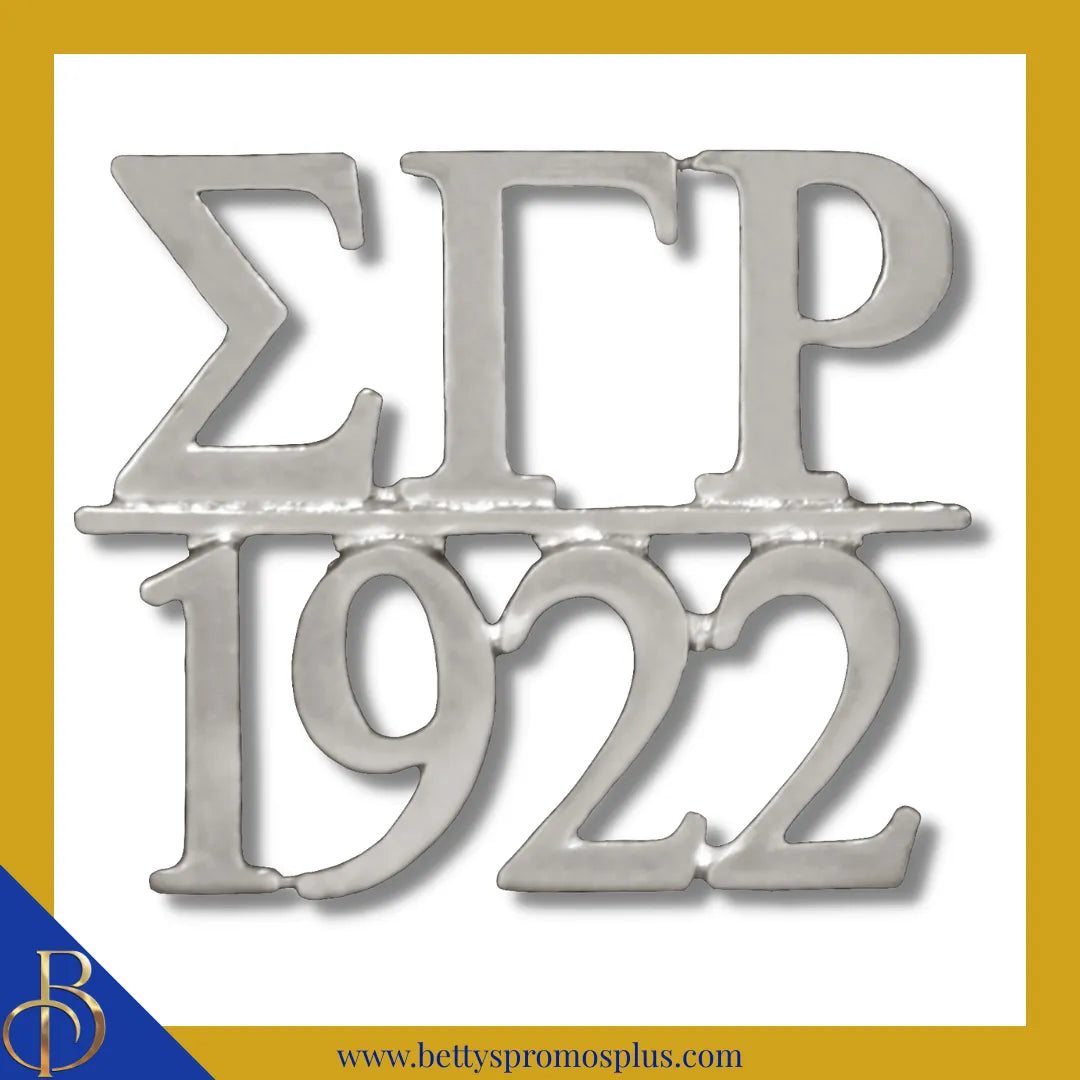 Sigma Gamma Rho ΣΓΡ 1922 Greek Sorority Lapel Pin-Silver-Sigma Gamma Rho Paraphernalia-Sigma Gamma Rho Lapel Pin-Betty's Promos Plus