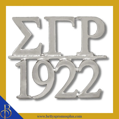 Sigma Gamma Rho ΣΓΡ 1922 Greek Sorority Lapel Pin-Silver-Sigma Gamma Rho Paraphernalia-Sigma Gamma Rho Lapel Pin-Betty's Promos Plus