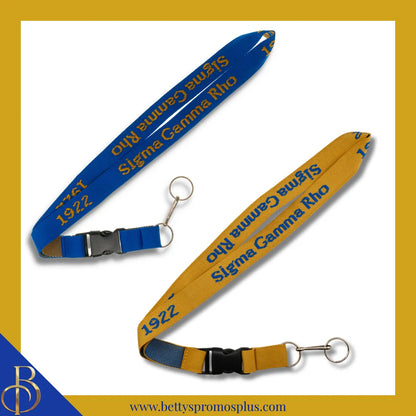 Sigma Gamma Rho ΣΓΡ 1922 Woven Embroidered Lanyard-Sigma Gamma Rho Paraphernalia-Sigma Gamma Rho Lanyards-Betty's Promos Plus