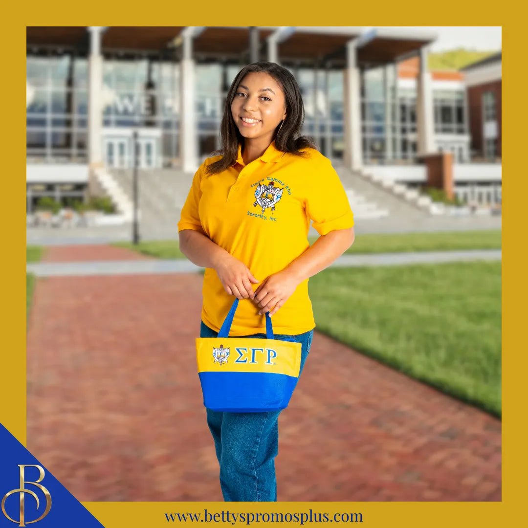 Sigma Gamma Rho ΣΓΡ 2-Tone Insulated Lunch Bag with Handle-Sigma Gamma Rho Paraphernalia-Sigma Gamma Rho Lunch Bags-Betty's Promos Plus