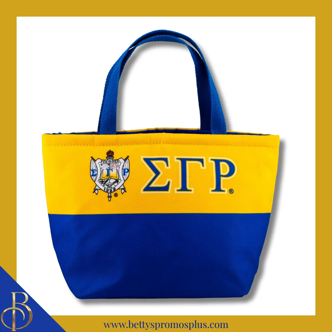 Sigma Gamma Rho ΣΓΡ 2-Tone Insulated Lunch Bag with Handle-Sigma Gamma Rho Paraphernalia-Sigma Gamma Rho Lunch Bags-Betty's Promos Plus
