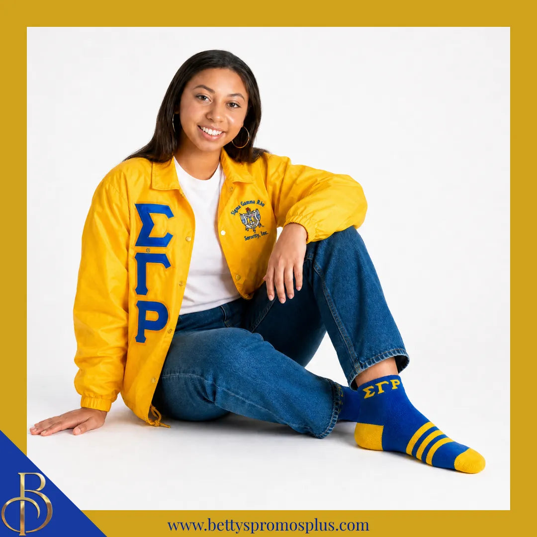 Sigma Gamma Rho ΣΓΡ Breathable Ankle Socks with Arch Support-Sigma Gamma Rho Paraphernalia-Sigma Gamma Rho Socks-Betty's Promos Plus