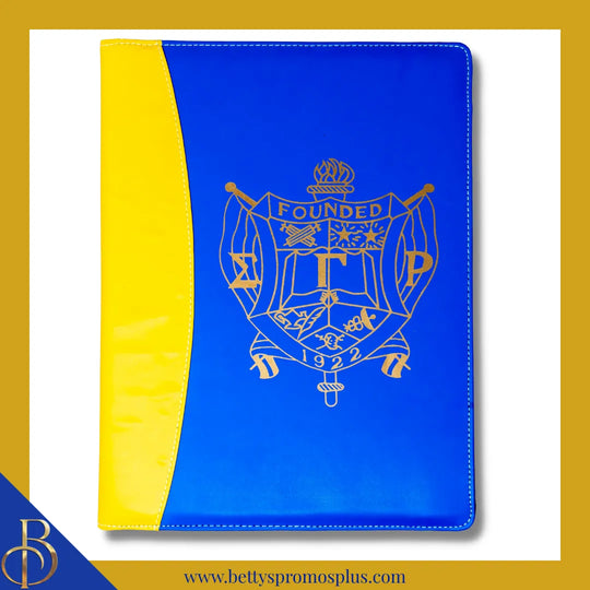 Sigma Gamma Rho ΣΓΡ Business Padfolio Portfolio with Legal Pad-Blue-Sigma Gamma Rho Paraphernalia-Sigma Gamma Rho Padfolio-Betty's Promos Plus