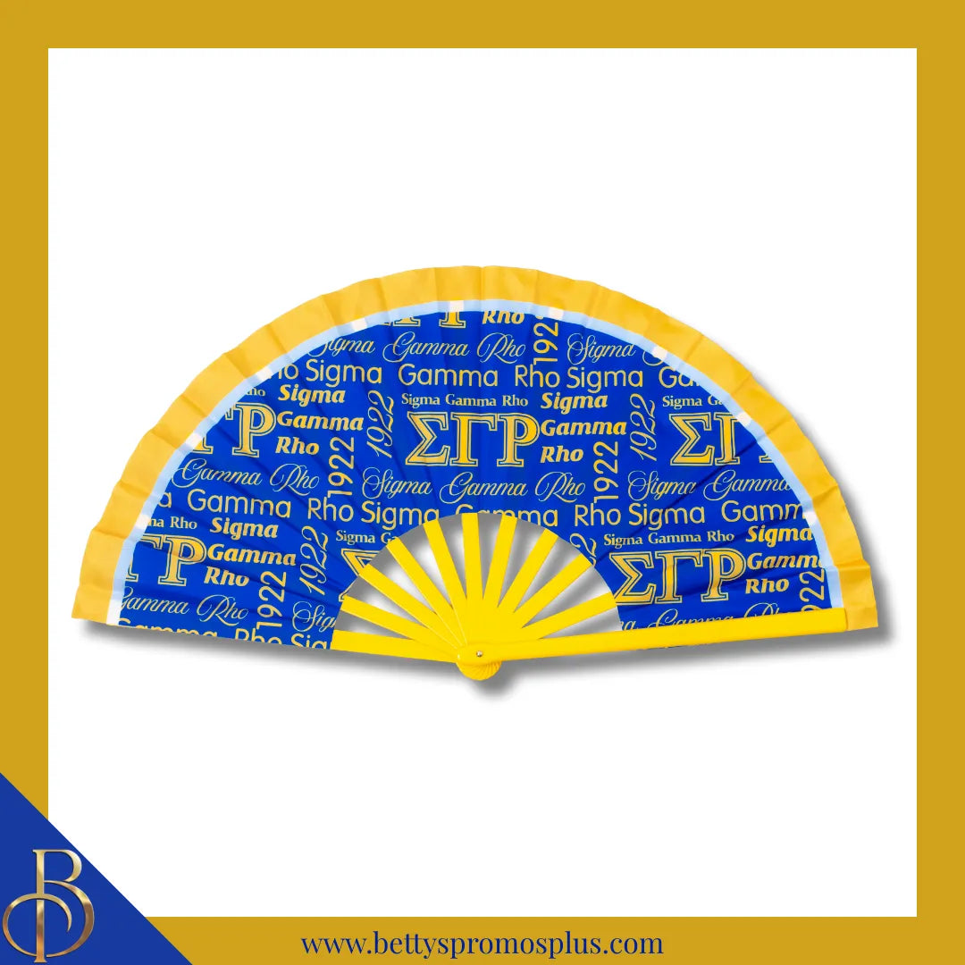 Sigma Gamma Rho ΣΓΡ Clacking Accordion Handheld Fan-Sigma Gamma Rho Paraphernalia-Sigma Gamma Rho Fan-Betty's Promos Plus