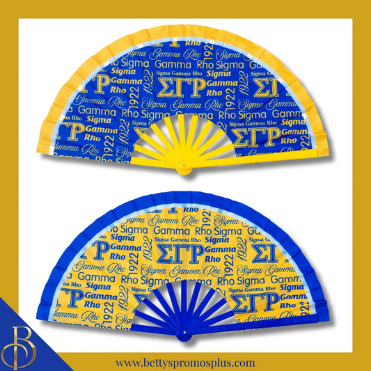 Sigma Gamma Rho ΣΓΡ Clacking Accordion Handheld Fan-Sigma Gamma Rho Paraphernalia-Sigma Gamma Rho Fan-Betty's Promos Plus