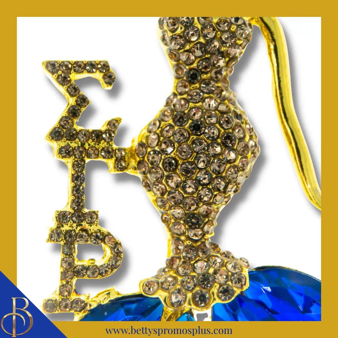 Sigma Gamma Rho ΣΓΡ Classy Lady Rhinestone Pin-Sigma Gamma Rho Paraphernalia-Sigma Gamma Rho Rhinestone Pin-Betty's Promos Plus