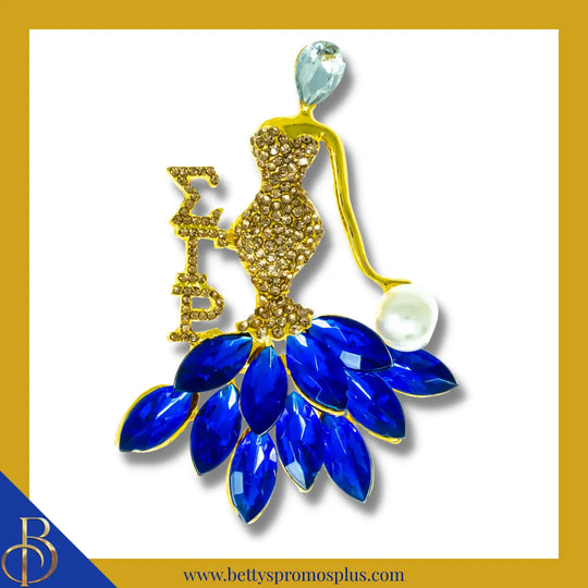 Sigma Gamma Rho ΣΓΡ Classy Lady Rhinestone Pin-Sigma Gamma Rho Paraphernalia-Sigma Gamma Rho Rhinestone Pin-Betty's Promos Plus