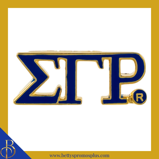 Sigma Gamma Rho ΣΓΡ Color Greek Letters Sorority Lapel Pin-Blue-Sigma Gamma Rho Paraphernalia-Sigma Gamma Rho Lapel Pin-Betty's Promos Plus