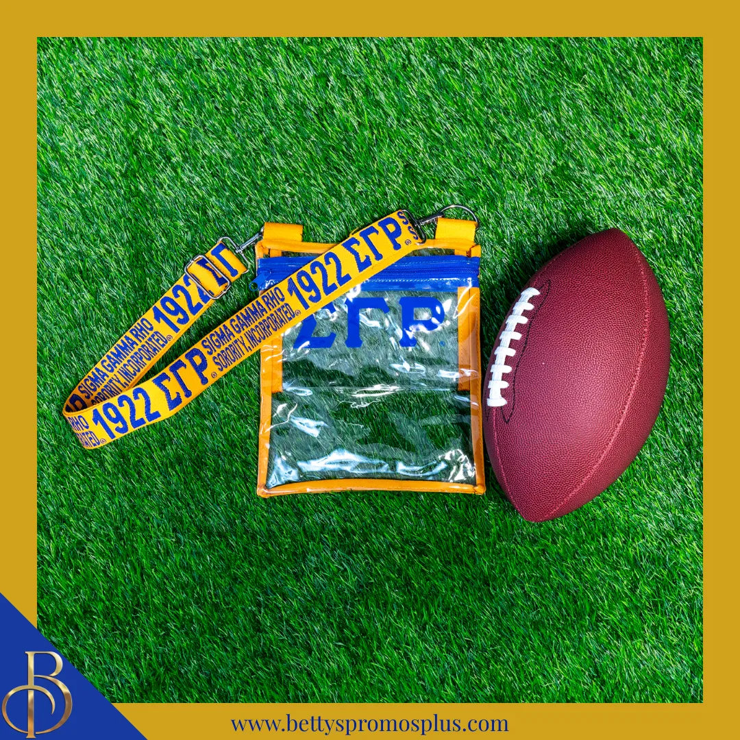 Sigma Gamma Rho ΣΓΡ Cross Body Clear Stadium Bag-Sigma Gamma Rho Paraphernalia-Sigma Gamma Rho Stadium Bag-Betty's Promos Plus