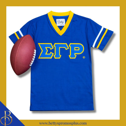Sigma Gamma Rho ΣΓΡ Double Stitched Appliqué Embroidered Jersey T-Shirt-Sigma Gamma Rho Paraphernalia-Sigma Gamma Rho T-Shirts-Betty's Promos Plus