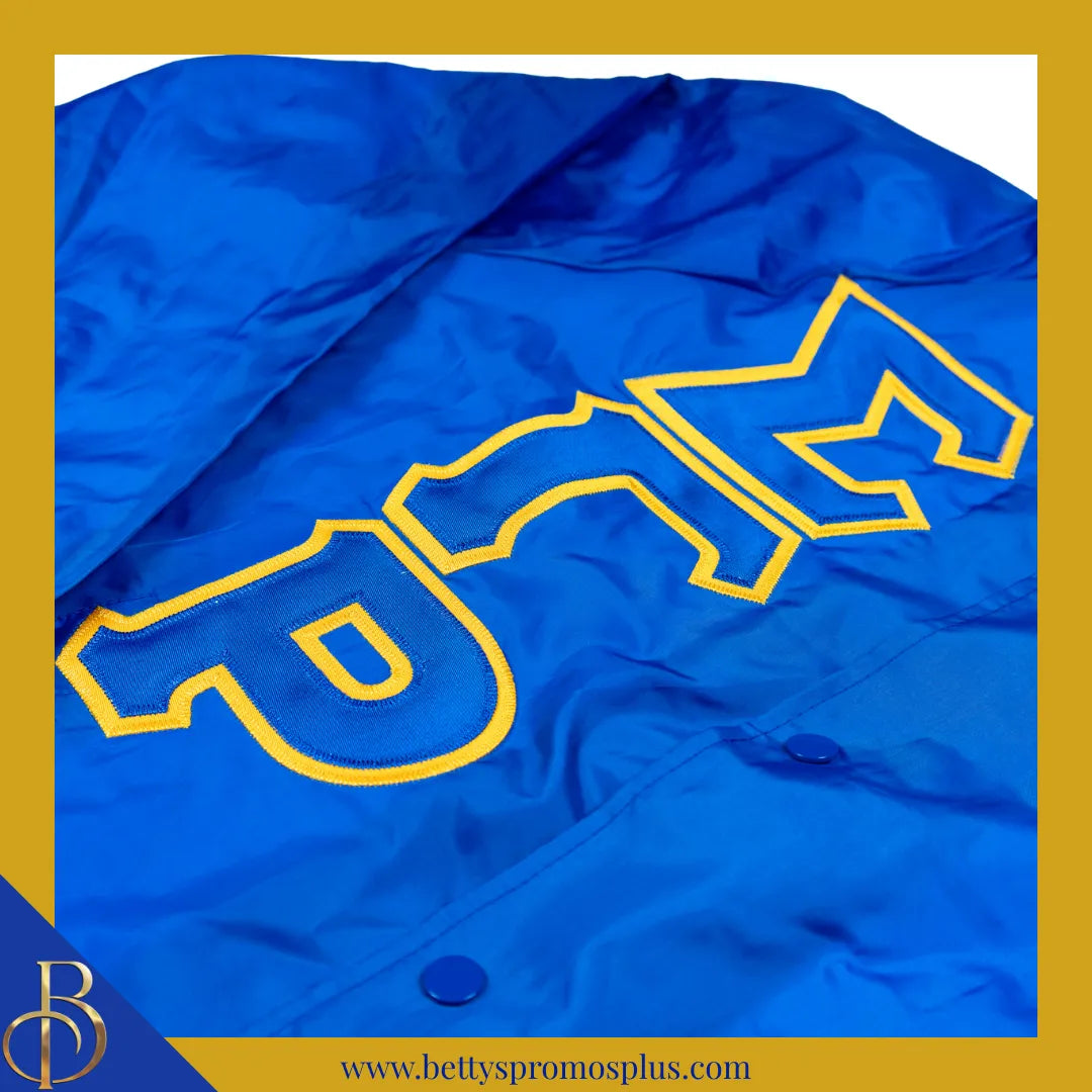 Sigma Gamma Rho ΣΓΡ Double-Stitched Embroidered Windbreaker Line Jacket-Sigma Gamma Rho Paraphernalia-Sigma Gamma Rho Line Jacket-Betty's Promos Plus