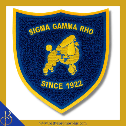 Sigma Gamma Rho ΣΓΡ Embroidered Crest Chenille Patch-Blue-Sigma Gamma Rho Paraphernalia-Sigma Gamma Rho Patch-Betty's Promos Plus