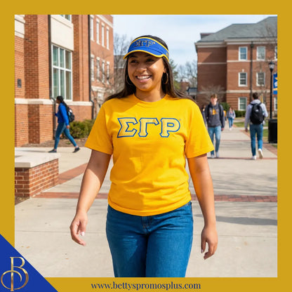 Sigma Gamma Rho ΣΓΡ Embroidered Greek Letter Featherlight Moisture Wicking Visor-Sigma Gamma Rho Paraphernalia-Sigma Gamma Rho Visor-Betty's Promos Plus