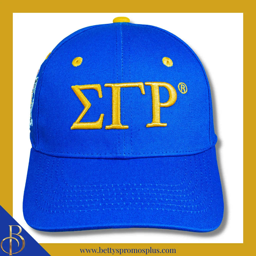 Sigma Gamma Rho ΣΓΡ Embroidered Shield Baseball Cap-Sigma Gamma Rho Paraphernalia-Sigma Gamma Rho Hats-Betty's Promos Plus