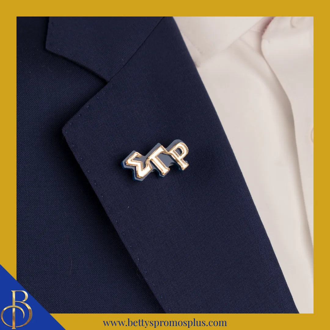 Sigma Gamma Rho ΣΓΡ Greek Letters Acrylic Lapel Pin-Sigma Gamma Rho Paraphernalia-Sigma Gamma Rho Lapel Pin-Betty's Promos Plus