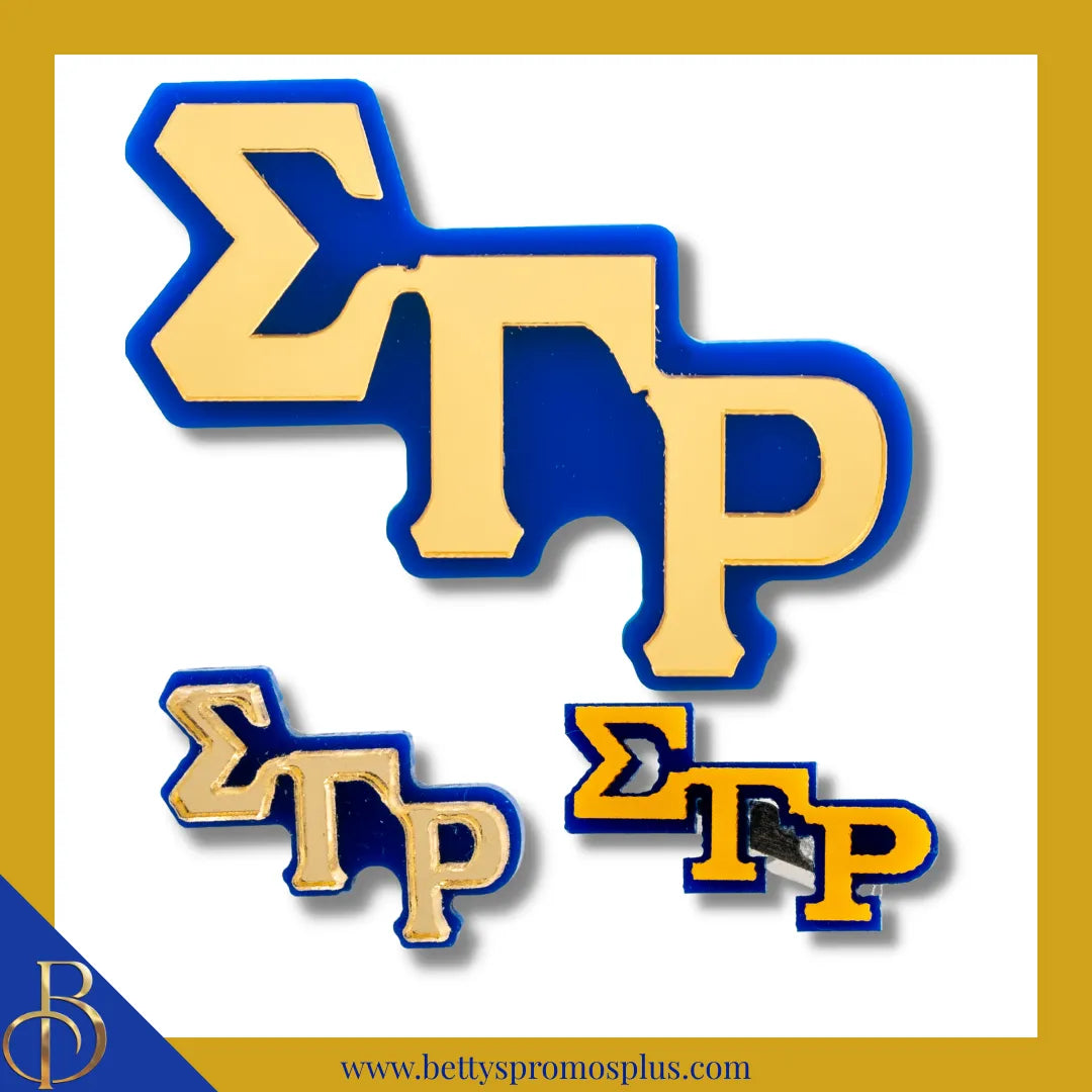 Sigma Gamma Rho ΣΓΡ Greek Letters Acrylic Lapel Pin-Sigma Gamma Rho Paraphernalia-Sigma Gamma Rho Lapel Pin-Betty's Promos Plus