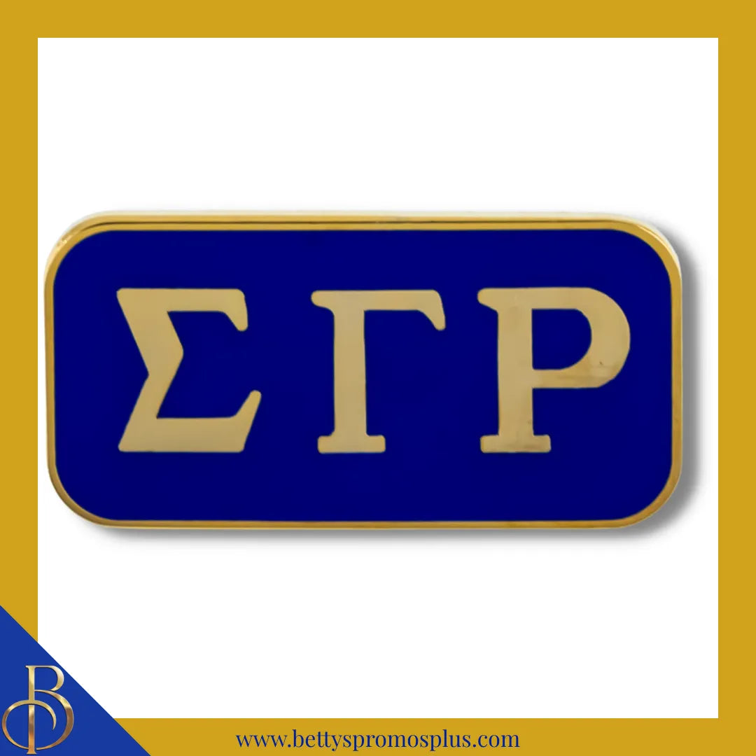 Sigma Gamma Rho ΣΓΡ Greek Letters Bar Lapel Pin-Blue-Sigma Gamma Rho Paraphernalia-Sigma Gamma Rho Lapel Pin-Betty's Promos Plus