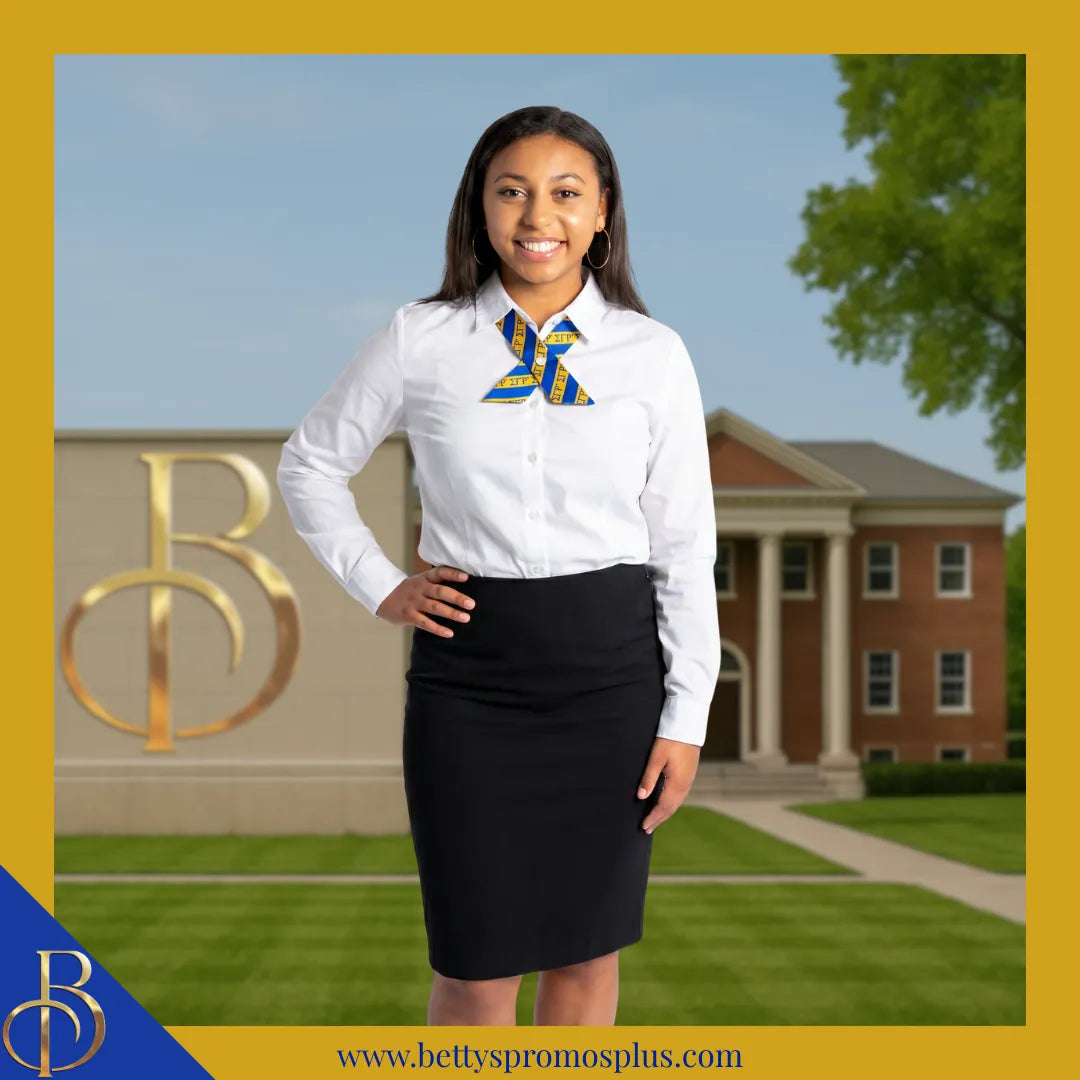 Sigma Gamma Rho ΣΓΡ Greek Letters Crossover Bow Tie-Sigma Gamma Rho Paraphernalia-Sigma Gamma Rho Bow Tie-Betty's Promos Plus