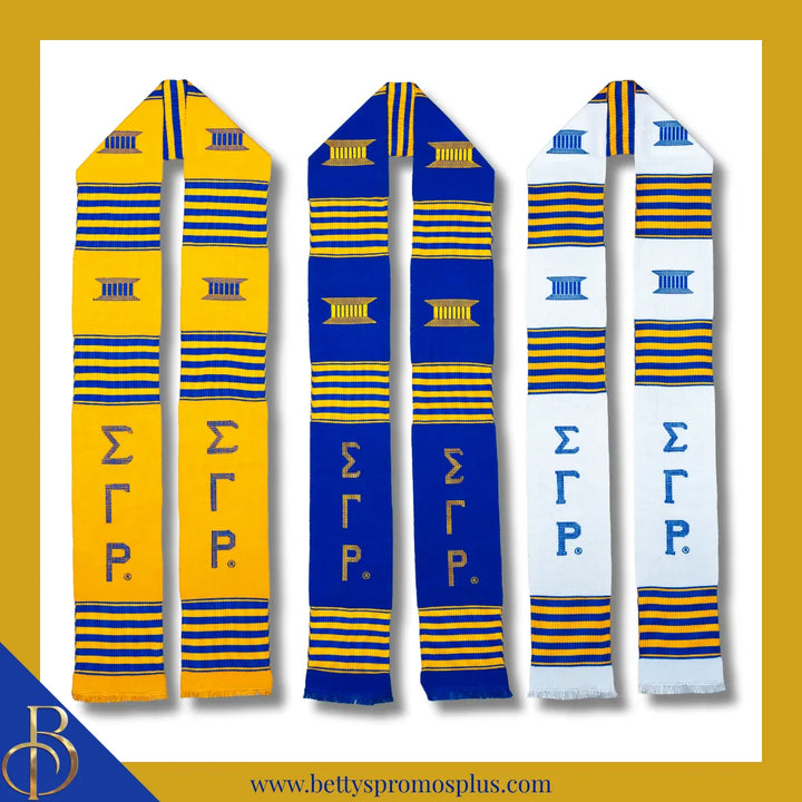 Sigma Gamma Rho ΣΓΡ Greek Letters Kente Cloth Graduation Stole