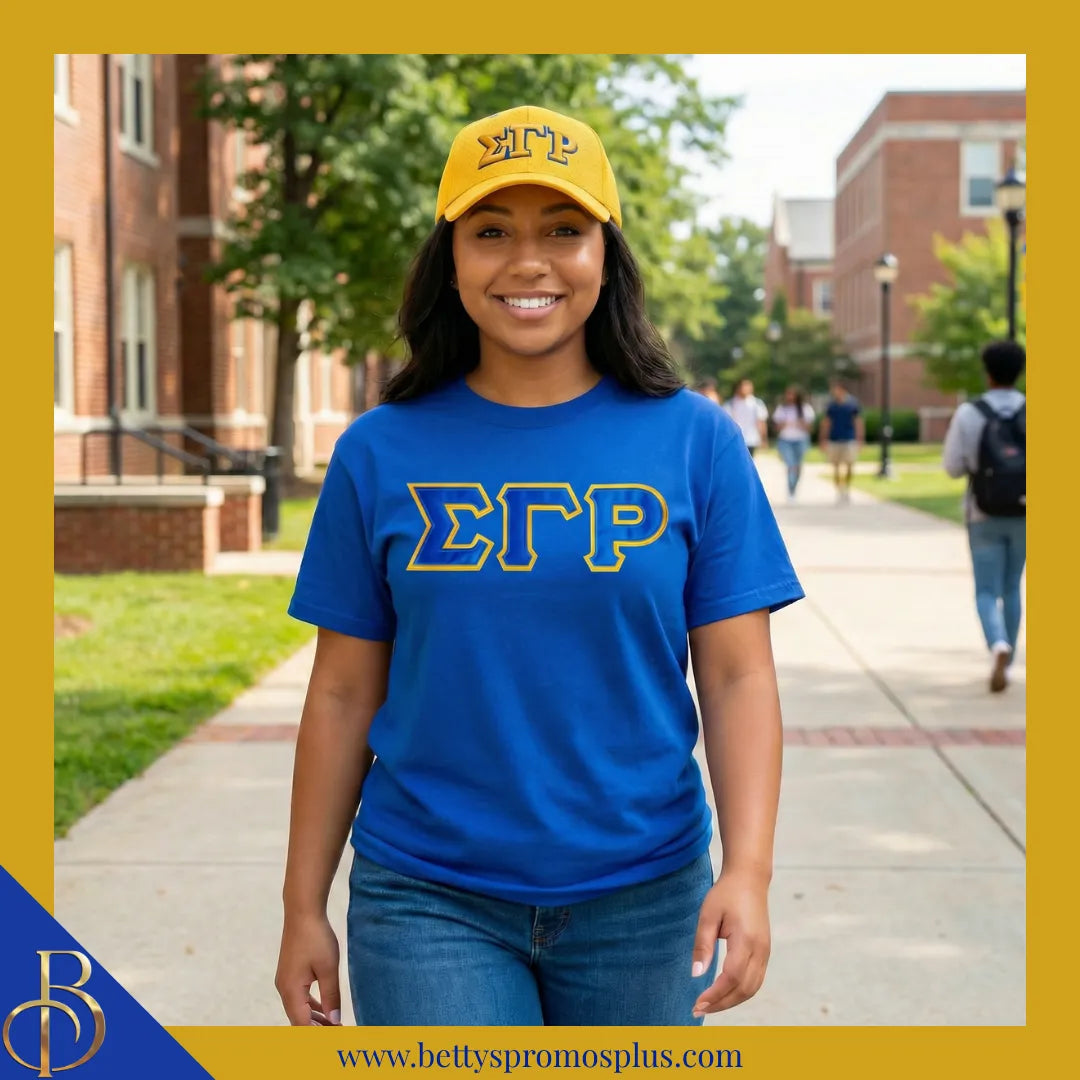 Sigma Gamma Rho ΣΓΡ Greek Letters Mesh Flex Fit Embroidered Hat-Sigma Gamma Rho Paraphernalia-Sigma Gamma Rho Hats-Betty's Promos Plus