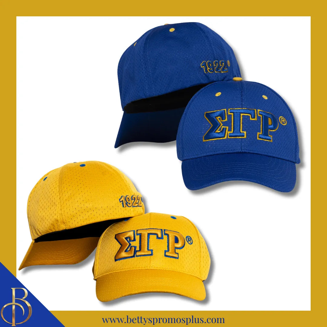 Sigma Gamma Rho ΣΓΡ Greek Letters Mesh Flex Fit Embroidered Hat-Sigma Gamma Rho Paraphernalia-Sigma Gamma Rho Hats-Betty's Promos Plus