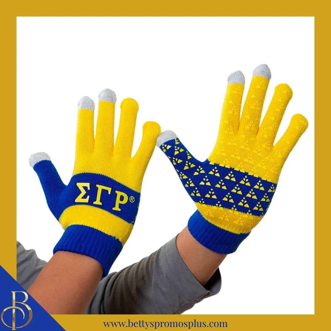 Sigma Gamma Rho ΣΓΡ Knit Touch Screen Gloves-Sigma Gamma Rho Paraphernalia-Sigma Gamma Rho Gloves-Betty's Promos Plus