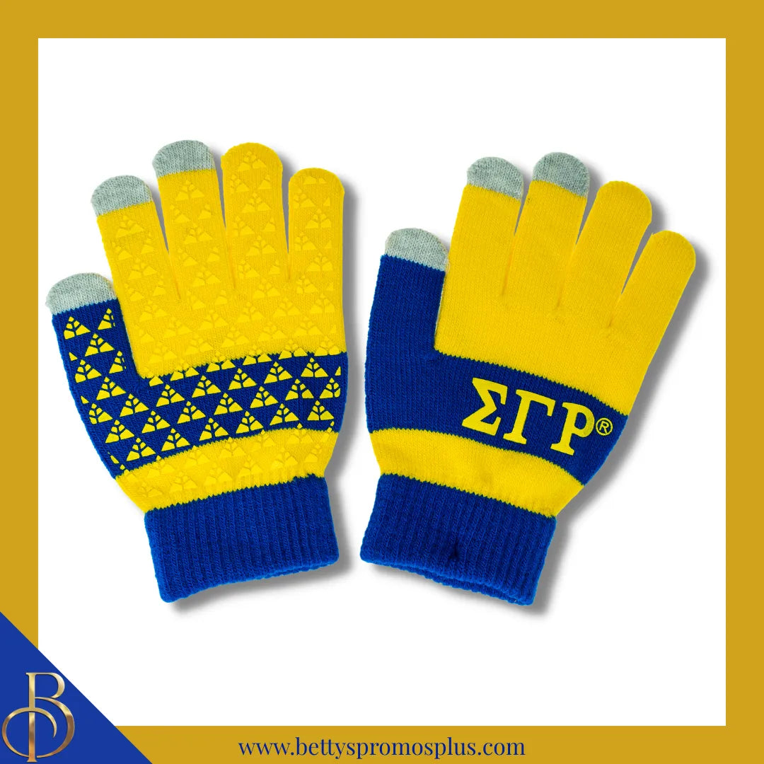 Sigma Gamma Rho ΣΓΡ Knit Touch Screen Gloves-Sigma Gamma Rho Paraphernalia-Sigma Gamma Rho Gloves-Betty's Promos Plus