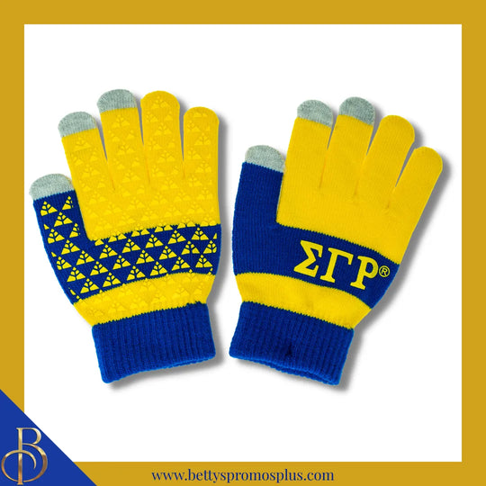 Sigma Gamma Rho ΣΓΡ Knit Touch Screen Gloves-Sigma Gamma Rho Paraphernalia-Sigma Gamma Rho Gloves-Betty's Promos Plus
