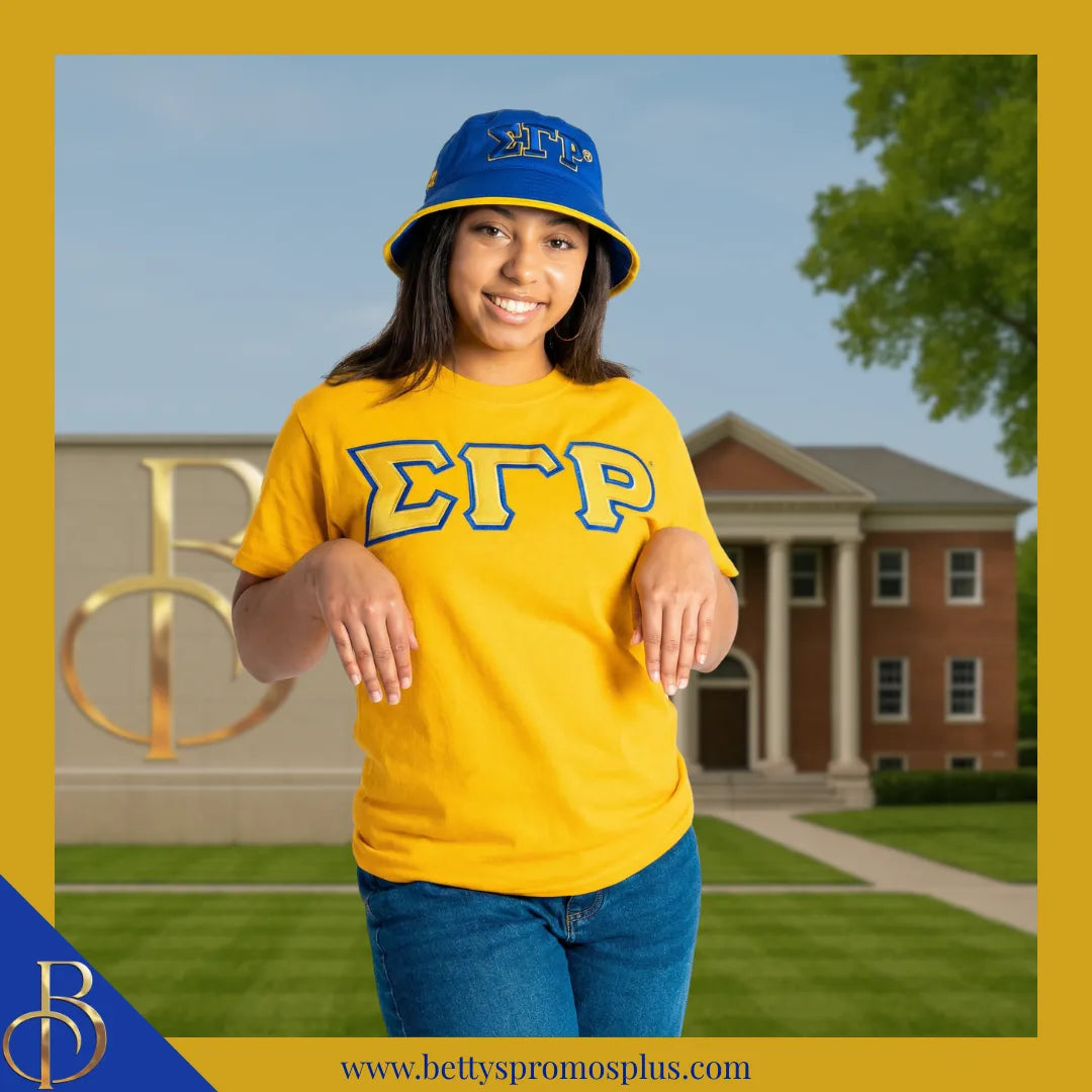 Sigma Gamma Rho ΣΓΡ Mesh Flex Fit Embroidered Bucket Hat-Sigma Gamma Rho Paraphernalia-Sigma Gamma Rho Hats-Betty's Promos Plus