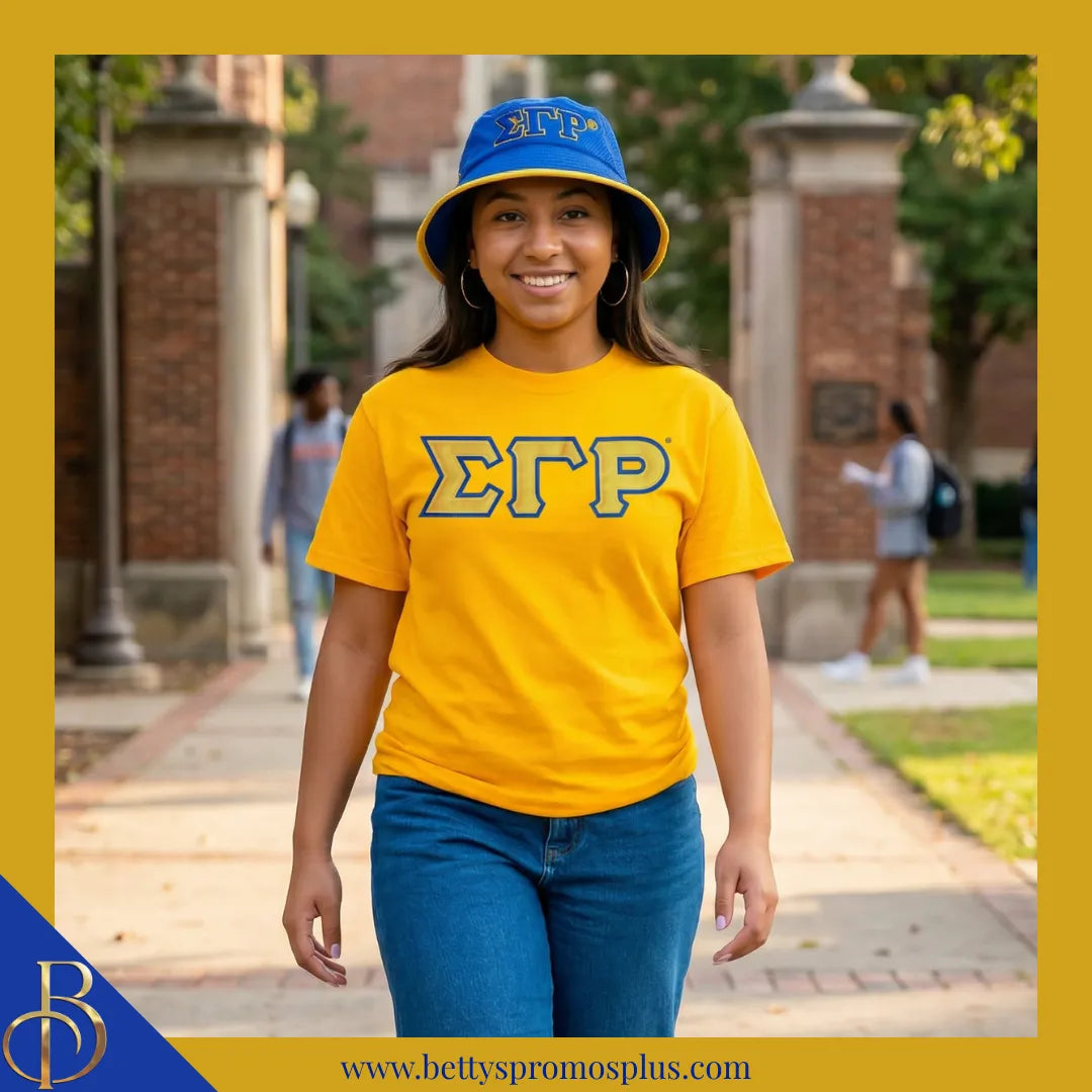 Sigma Gamma Rho ΣΓΡ Mesh Flex Fit Embroidered Bucket Hat-Sigma Gamma Rho Paraphernalia-Sigma Gamma Rho Hats-Betty's Promos Plus