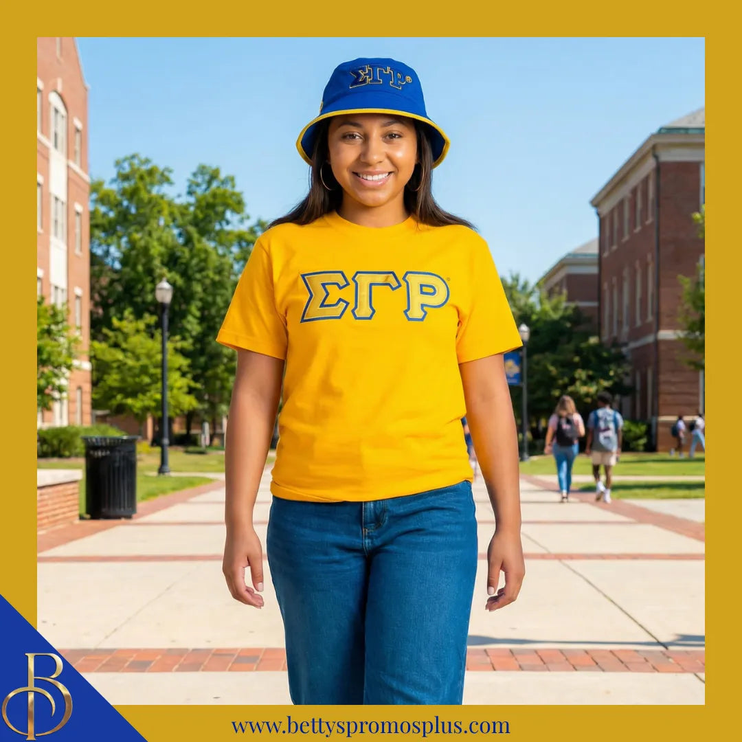 Sigma Gamma Rho ΣΓΡ Mesh Flex Fit Embroidered Bucket Hat-Sigma Gamma Rho Paraphernalia-Sigma Gamma Rho Hats-Betty's Promos Plus