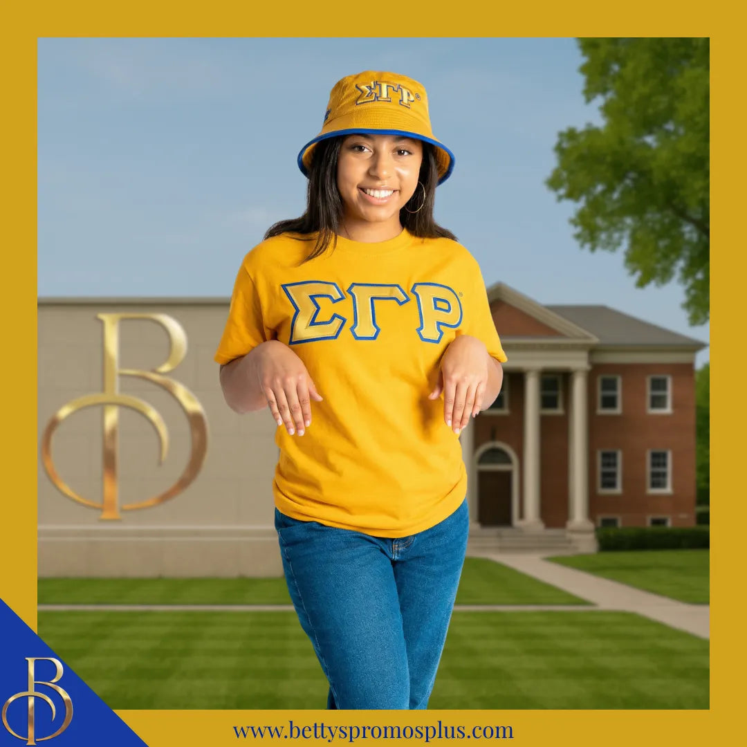 Sigma Gamma Rho ΣΓΡ Mesh Flex Fit Embroidered Bucket Hat-Sigma Gamma Rho Paraphernalia-Sigma Gamma Rho Hats-Betty's Promos Plus