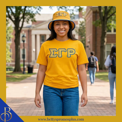 Sigma Gamma Rho ΣΓΡ Mesh Flex Fit Embroidered Bucket Hat-Sigma Gamma Rho Paraphernalia-Sigma Gamma Rho Hats-Betty's Promos Plus
