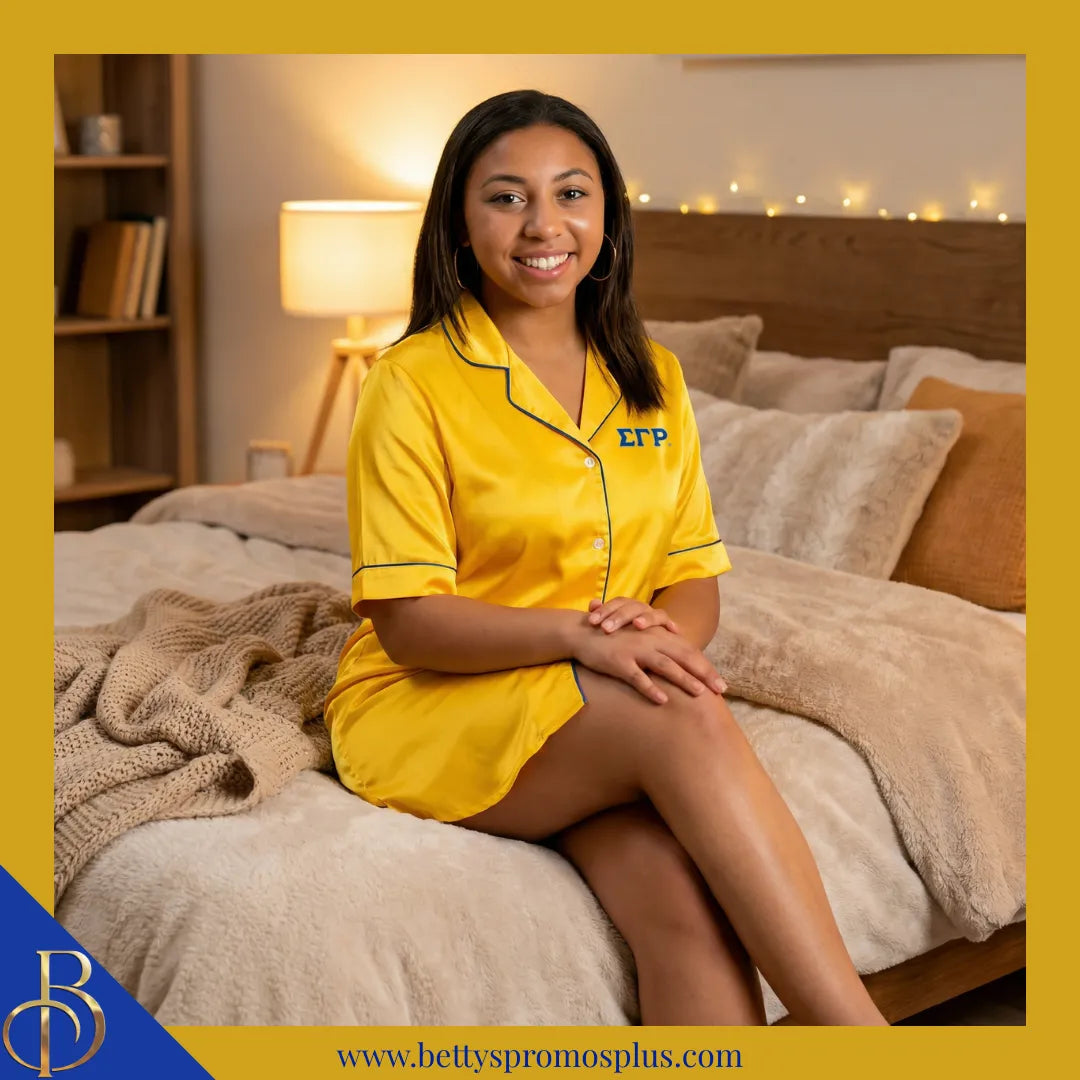 Sigma Gamma Rho ΣΓΡ Nightshirt Pajama Night Shirt Gown-Sigma Gamma Rho Paraphernalia-Sigma Gamma Rho Pajamas-Betty's Promos Plus