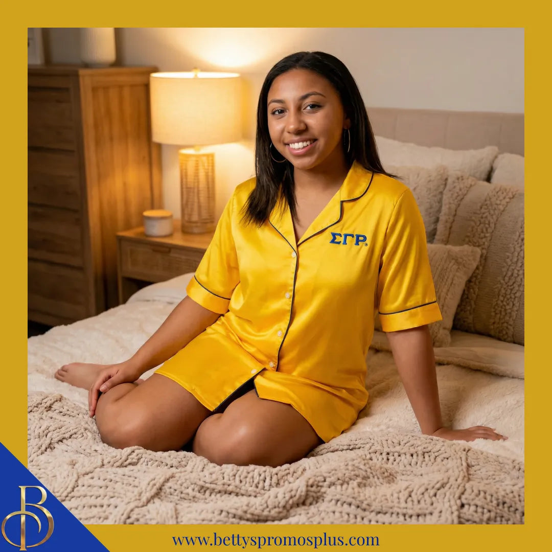 Sigma Gamma Rho ΣΓΡ Nightshirt Pajama Night Shirt Gown-Sigma Gamma Rho Paraphernalia-Sigma Gamma Rho Pajamas-Betty's Promos Plus