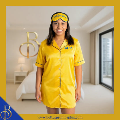 Sigma Gamma Rho ΣΓΡ Nightshirt Pajama Night Shirt Gown-Sigma Gamma Rho Paraphernalia-Sigma Gamma Rho Pajamas-Betty's Promos Plus