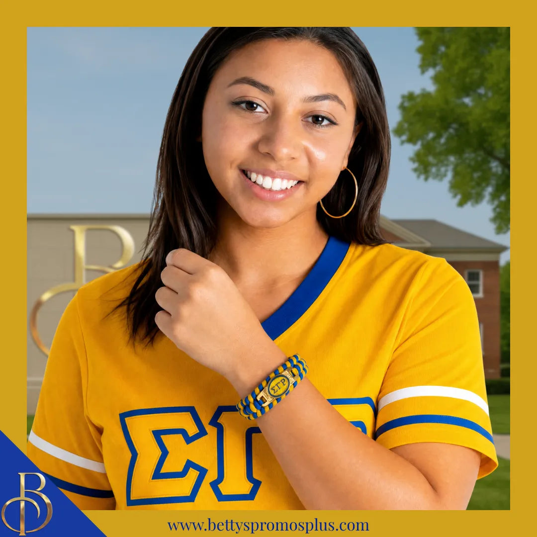 Sigma Gamma Rho ΣΓΡ Paracord Survival Bracelet-Sigma Gamma Rho Paraphernalia-Sigma Gamma Rho Bracelet-Betty's Promos Plus
