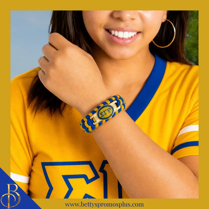 Sigma Gamma Rho ΣΓΡ Paracord Survival Bracelet-Sigma Gamma Rho Paraphernalia-Sigma Gamma Rho Bracelet-Betty's Promos Plus