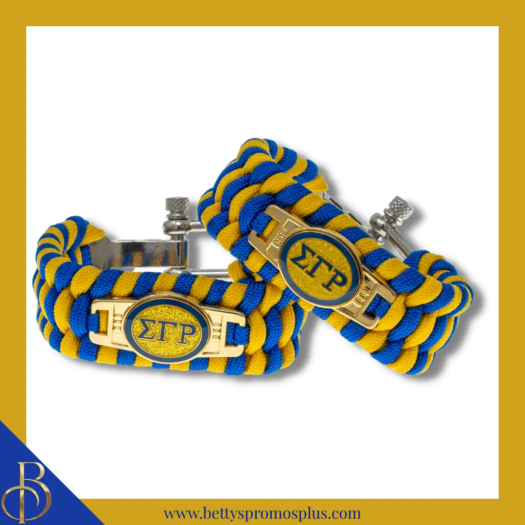 Sigma Gamma Rho ΣΓΡ Paracord Survival Bracelet-Sigma Gamma Rho Paraphernalia-Sigma Gamma Rho Bracelet-Betty's Promos Plus