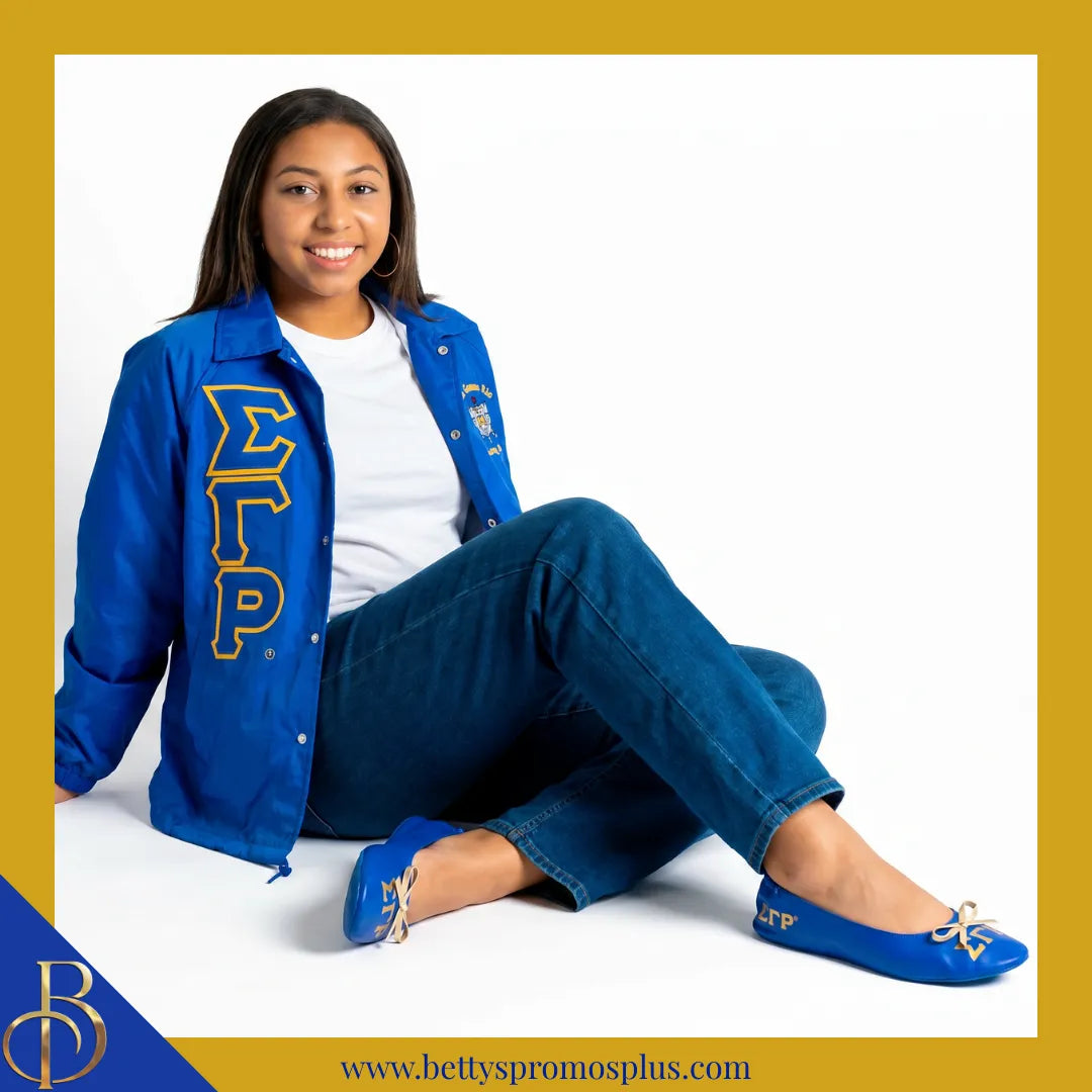 Sigma Gamma Rho ΣΓΡ Printed Foldable Ballet Flats with Carrying Case-Sigma Gamma Rho Paraphernalia-Sigma Gamma Rho Ballet Flats-Betty's Promos Plus
