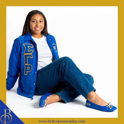 Sigma Gamma Rho ΣΓΡ Printed Foldable Ballet Flats with Carrying Case-Sigma Gamma Rho Paraphernalia-Sigma Gamma Rho Ballet Flats-Betty's Promos Plus