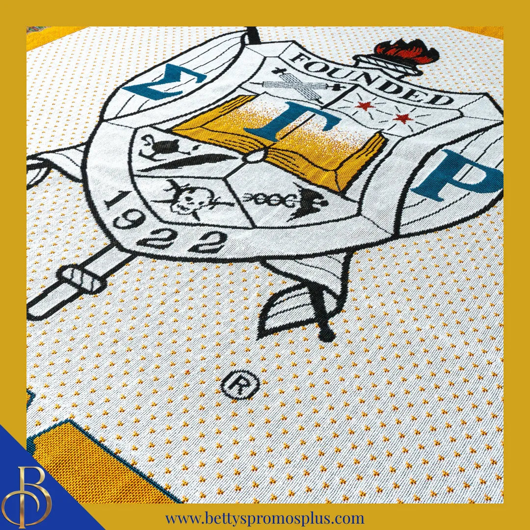 Sigma Gamma Rho ΣΓΡ Shield Afghan Throw Blanket-Sigma Gamma Rho Paraphernalia-Sigma Gamma Rho Blanket-Betty's Promos Plus