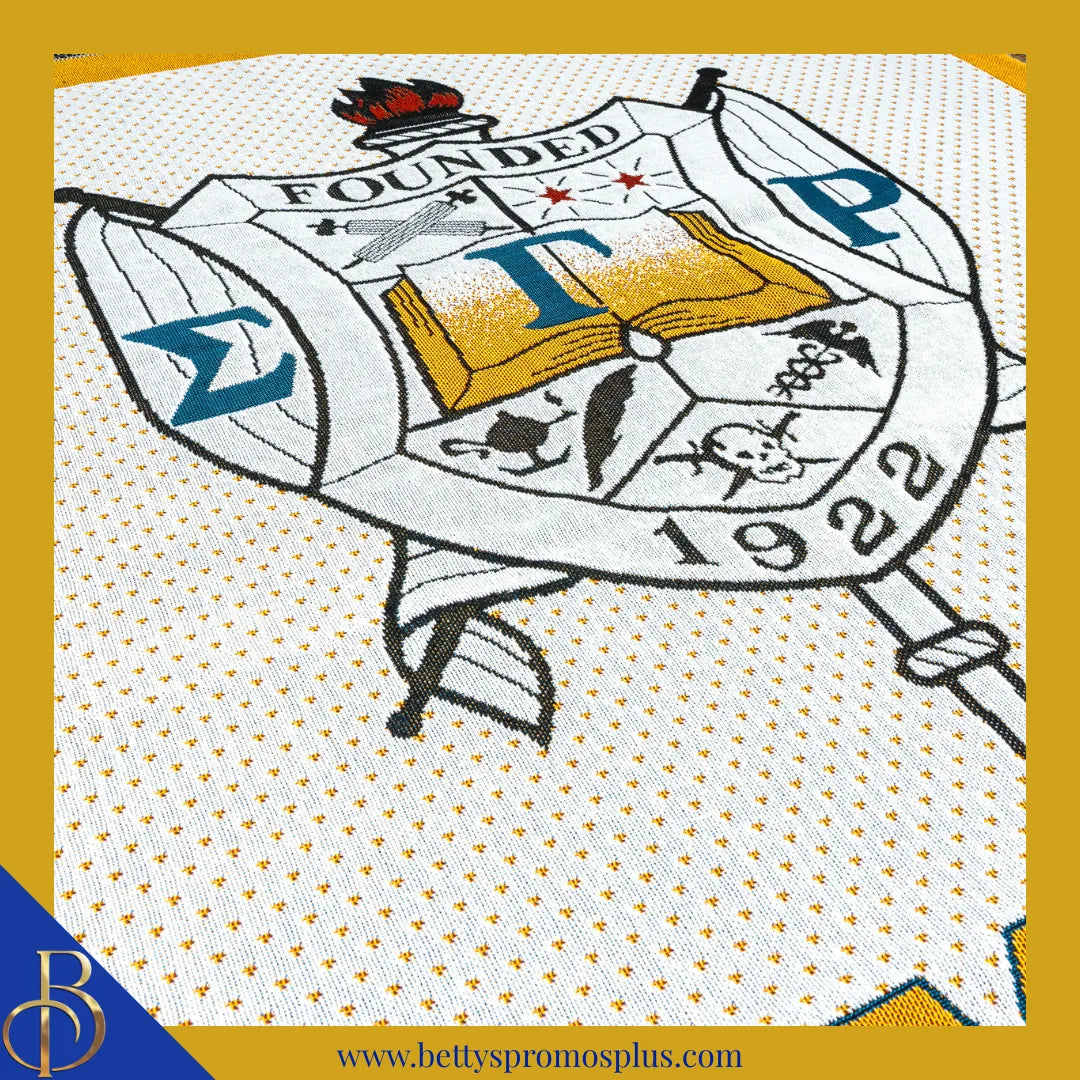 Sigma Gamma Rho ΣΓΡ Shield Afghan Throw Blanket-Sigma Gamma Rho Paraphernalia-Sigma Gamma Rho Blanket-Betty's Promos Plus