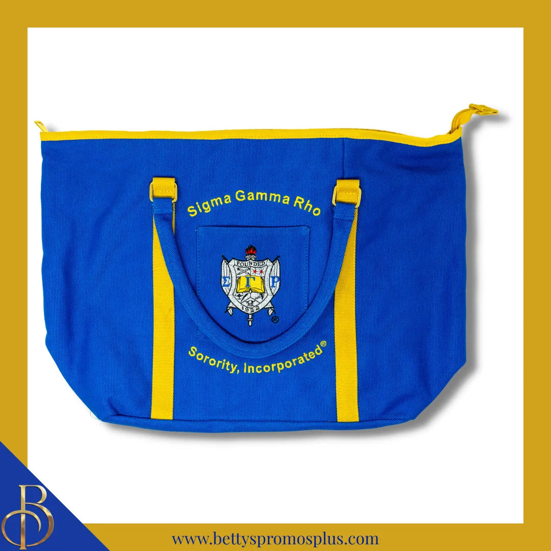 Sigma Gamma Rho ΣΓΡ Shield Heavy Duty Canvas Tote Bag-Sigma Gamma Rho Paraphernalia-Sigma Gamma Rho Tote Bags-Betty's Promos Plus