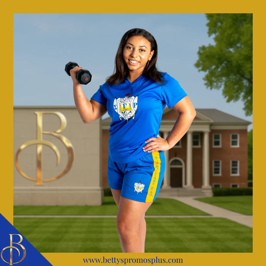 Sigma Gamma Rho ΣΓΡ Shield Performance Moisture Wicking Screen Printed Workout T-Shirt-Sigma Gamma Rho Paraphernalia-Sigma Gamma Rho T-Shirts-Betty's Promos Plus
