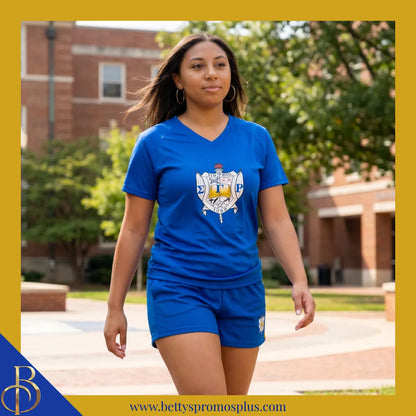 Sigma Gamma Rho ΣΓΡ Shield Performance Moisture Wicking Screen Printed Workout T-Shirt-Sigma Gamma Rho Paraphernalia-Sigma Gamma Rho T-Shirts-Betty's Promos Plus